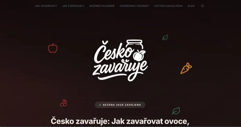 Náhled webu Česko Zavařuje
