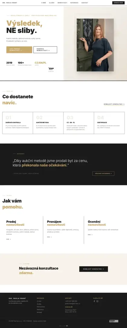 Náhled webu Ing. Pavla Frant