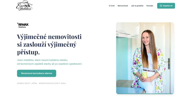 Náhled webu matlakovereality.cz